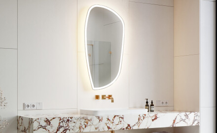 Specchio da bagno LED di forma irregolare I222