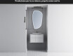 Specchio da bagno LED di forma irregolare I223 #5
