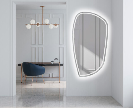 Specchio con luci grande da parete forme particolari I223 #5