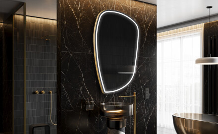 Specchio da bagno LED di forma irregolare I223