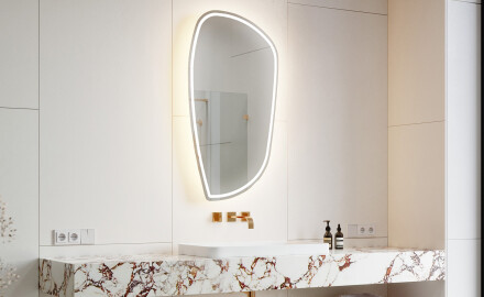 Specchio da bagno LED di forma irregolare I223