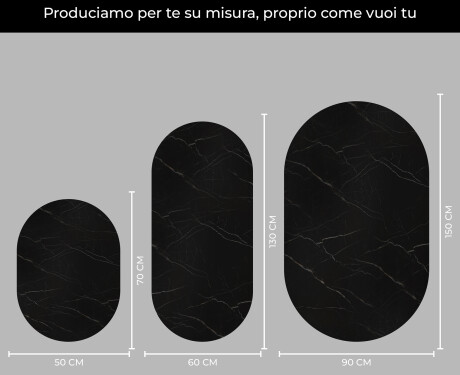 Ovale specchio moderno con luci LED - Verticale L229 #4