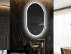 Ovale specchio moderno con luci LED - Verticale L230