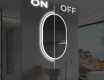 Ovale specchio moderno con luci LED - Verticale L230 #3