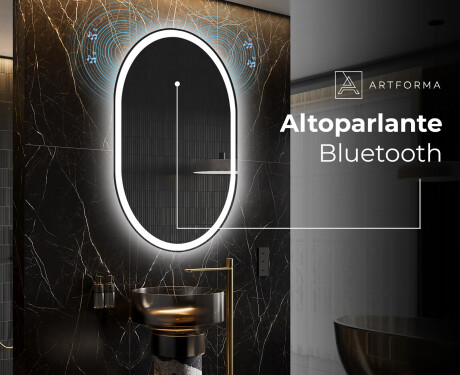 Ovale specchio moderno con luci LED - Verticale L230 #5