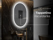 Ovale specchio moderno con luci LED - Verticale L230 #8