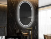 Ovale specchio moderno con luci LED - Verticale L231