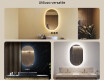 Ovale specchio moderno con luci LED 50x80cm su šaltu LED apšvietimu 7000K, šiltu apšvietimu 3000K arba neutraliu apšvietimu 4500K #2