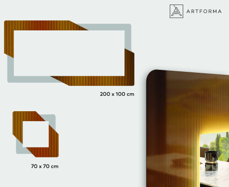 Specchio da parete rettangolare - Retro #3