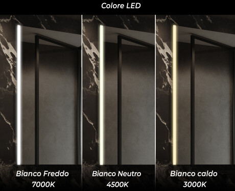 Specchio LED da bagno con rivestimento - Superlight #7