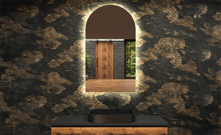 Specchio da bagno LED di forma irregolare Y221