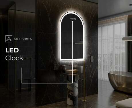 Specchio da bagno LED di forma irregolare Y222 #7