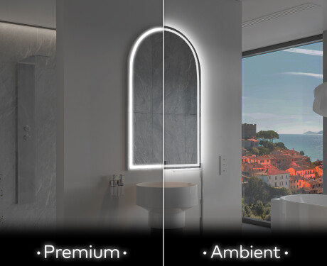 Specchio da bagno LED di forma irregolare Y223