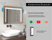Rettangolare specchi con luci LED con cornice - FrameLine L11 #11