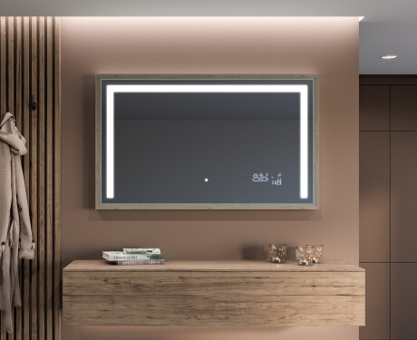 Rettangolare specchi con luci LED con cornice - FrameLine L11 #12