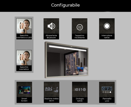 Specchio vintage da parete rettangolare - FrameLine L124 #7