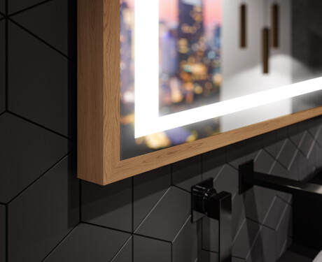 Specchio da bagno rettangolare a LED con cornice - FrameLine L15 #3