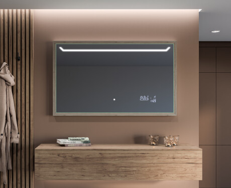 Specchio bagno LED con cornice - FrameLine L128 #12
