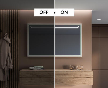 Specchio bagno LED con cornice - FrameLine L128 #5