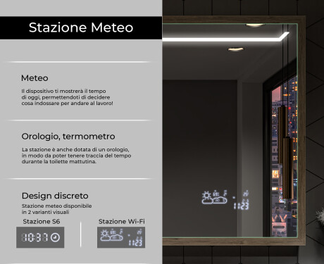 Specchio bagno LED con cornice - FrameLine L128 #8