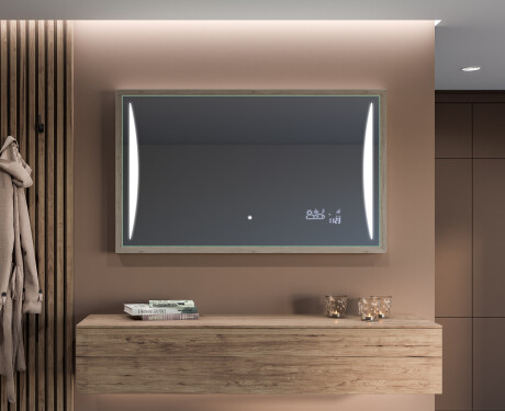 Rettangolare specchi con luci LED con cornice - FrameLine L135 #12