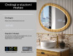 Specchio irregolare in una cornice di rovere con illuminazione LED #6