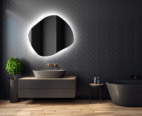 Specchio da bagno LED di forma irregolare R221 #2