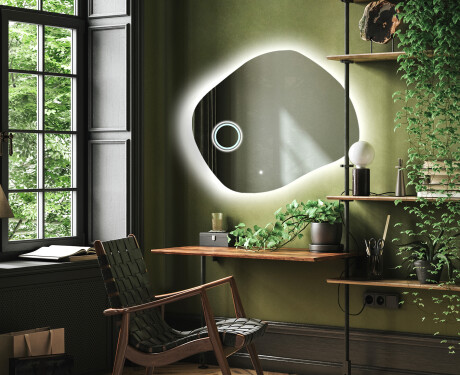 Specchio da bagno LED di forma irregolare R221 #4