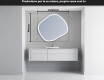 Specchio da bagno LED di forma irregolare R222 #4