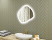 Specchio da bagno con illuminazione, doppia tonalità, interruttore touch, tappetino riscaldante