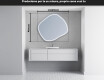 Specchio da bagno LED di forma irregolare R223 #5