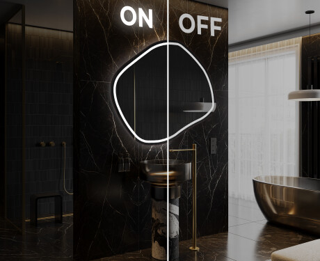 Specchio da bagno LED di forma irregolare R223 #3