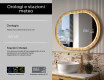 Specchio ovale in una cornice di rovere con illuminazione LED #6
