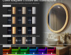Specchio decorativo in una cornice di rovere con illuminazione LED #5