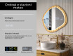 Specchio decorativo in una cornice di rovere con illuminazione LED #6