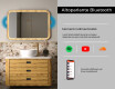Specchio arrotondato in una cornice di rovere con illuminazione LED #7