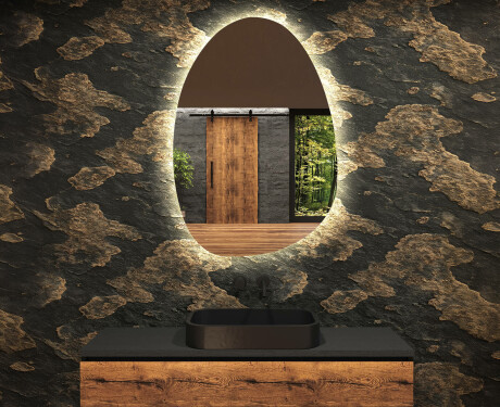 Specchio da bagno LED di forma irregolare SF221