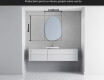 Specchio da bagno LED di forma irregolare SF221 #4