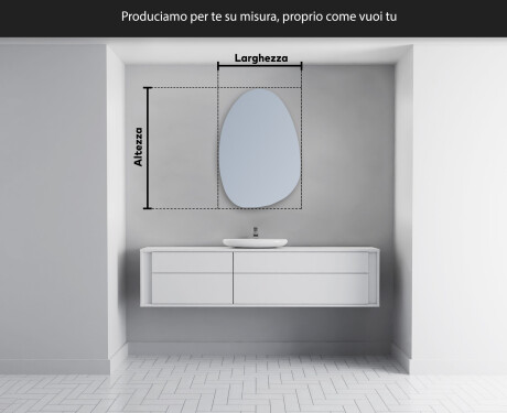 Specchio da bagno LED di forma irregolare SF221 #4