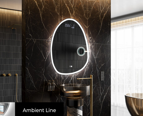 Specchio da bagno LED di forma irregolare SF222