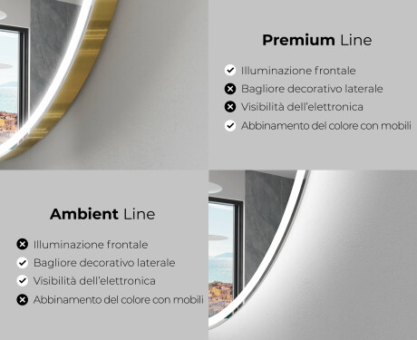 Specchio da bagno LED di forma irregolare SF222 #2