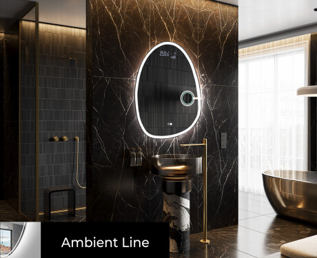 Specchio da bagno LED di forma irregolare SF222 #3