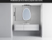 Specchio da bagno LED di forma irregolare SF222 #5
