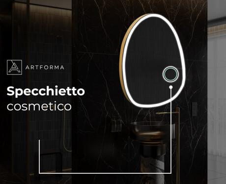 Specchio da bagno LED di forma irregolare SF222 #6