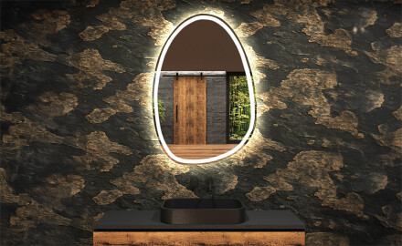Specchio da bagno LED di forma irregolare SF222