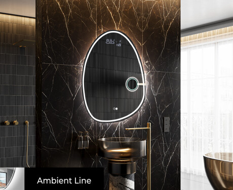 Specchio da bagno LED di forma irregolare SF223