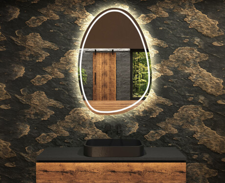 Specchio da bagno LED di forma irregolare SF223