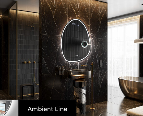 Specchio da bagno LED di forma irregolare SF223 #3