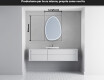 Specchio da bagno LED di forma irregolare SF223 #5