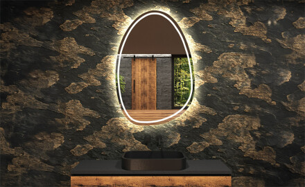 Specchio da bagno LED di forma irregolare SF223